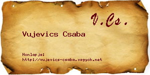 Vujevics Csaba névjegykártya