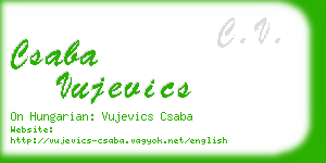 csaba vujevics business card